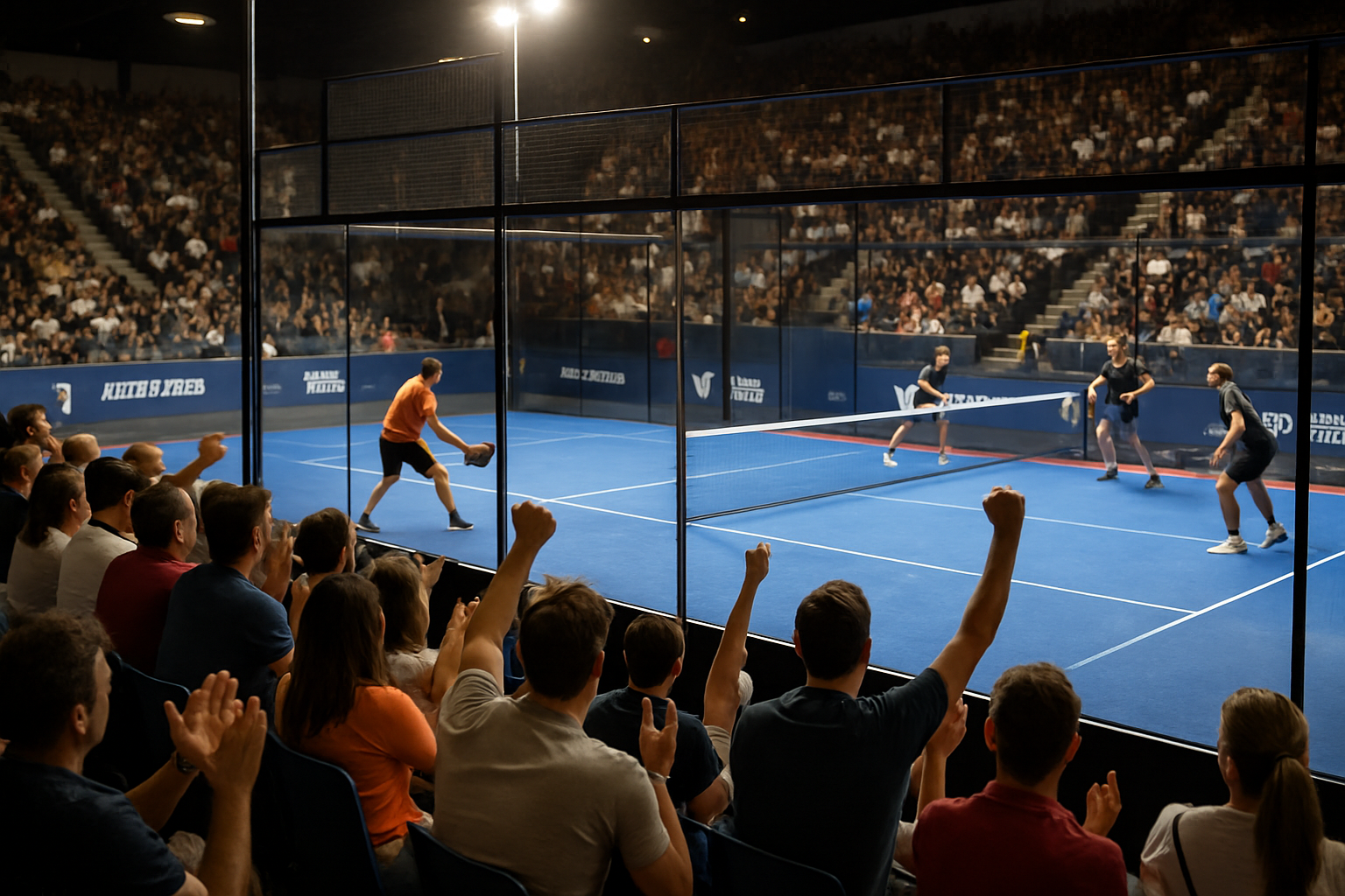 event padel vision cote de terain avec spectateur